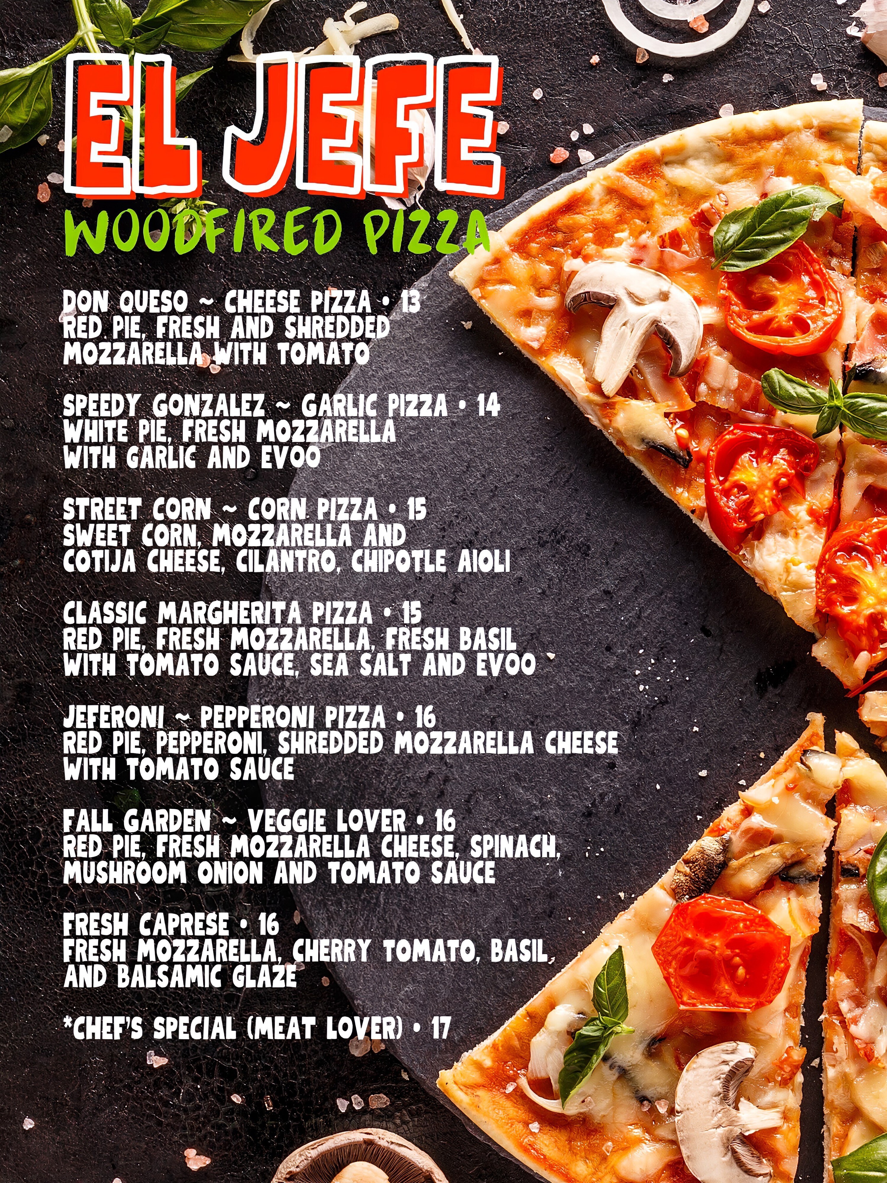 El Jefe Menu 2026
