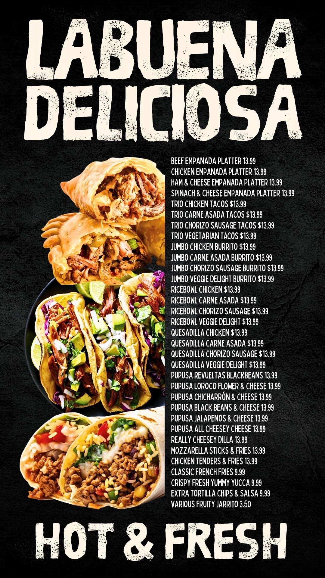 La Buena Menu