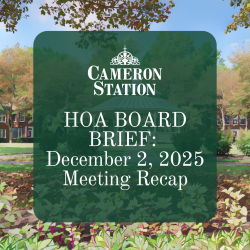 HOA BOARD BRIEF: December 2, 2025 Meeting Recap